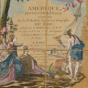 papier peint classique / panoramique / carte / scène