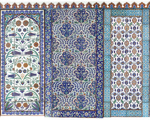 papier peint classique / tableau de maître / motif faïence / non tissé