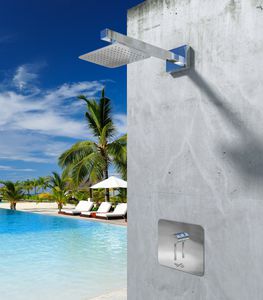 mitigeur de douche / mural / en inox / d'extérieur