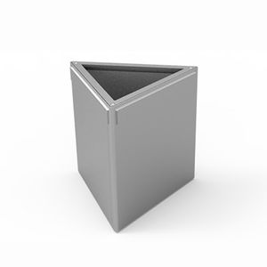jardinière en acier / triangulaire / contemporaine / pour espace public