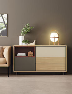 buffet contemporain / en bois laqué / en chêne
