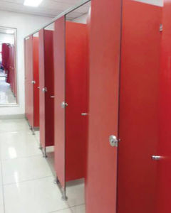 cabine sanitaire pour toilettes pour intérieur / stratifiée