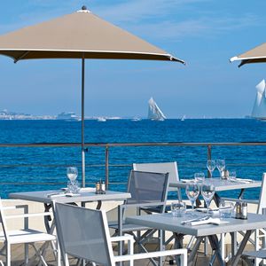 parasol professionnel / en tissu / en inox