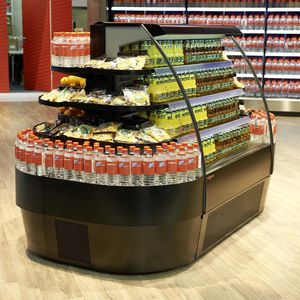 vitrine réfrigérée étagère / îlot / pour commerce