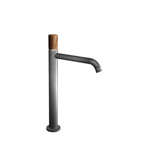 mitigeur pour vasque / en inox / 1 trou / à bec long