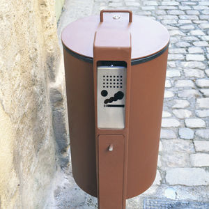 cendrier sur pied / en acier galvanisé / en acier corten / d'extérieur