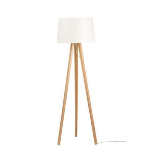 lampe sur pied / contemporaine / en coton / en bois