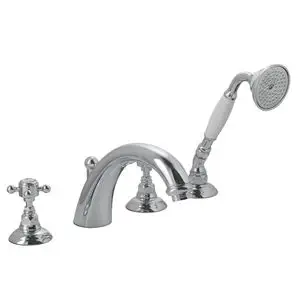 Paire De Mitigeurs Lavabo Chromé Et Porcelaine Blanche - Occasion, Style Rétro, Vendue Par Aqua Prestige