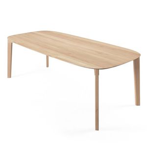 table à manger contemporaine / en chêne / en noyer / rectangulaire