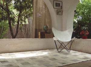 tapis contemporain / patchwork / en cuir / rectangulaire