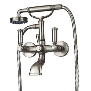 mélangeur pour douche / pour baignoire / mural / en laiton chromé