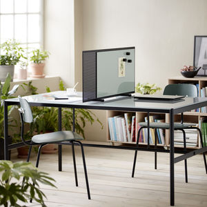 séparateur de bureau sur bureau / en acier / en feutre / en verre