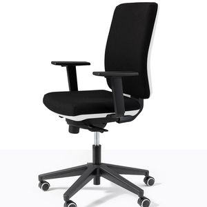 chaise de travail en tissu / piètement étoile / à roulettes / pivotante
