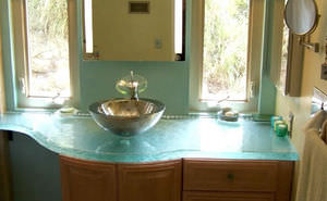 plan vasque en verre 1