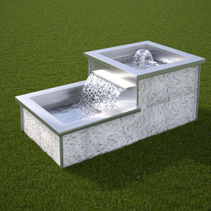 fontaine de jardin / d'intérieur / en pierre naturelle / en inox