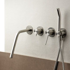 mitigeur de baignoire / mural / encastrable / en inox