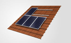 système de montage pour toiture en pente / pour toiture en tuiles / intégré au bâtiment / pour applications photovoltaïques