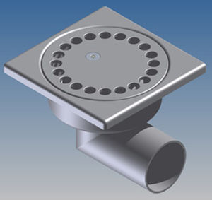 bonde de douche en acier inox