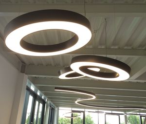 luminaire suspendu / à LED / rond / en aluminium