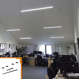 luminaire suspendu / à LED / linéaire / en aluminium
