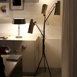 lampe sur pied / contemporaine / en aluminium / en laiton