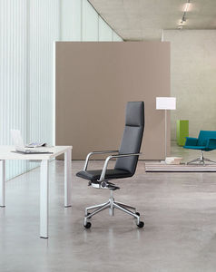 fauteuil de bureau contemporain / en tissu / en cuir / en aluminium
