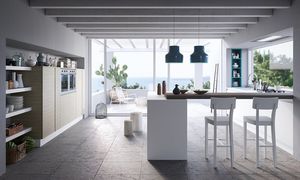 cuisine contemporaine / en stratifié / en U / sans poignée