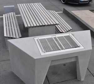 ensemble table et bancs contemporain