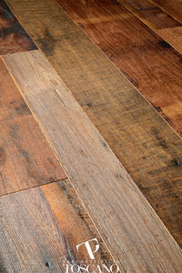 parquet contrecollé / à coller / en teck / huilé