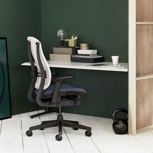 fauteuil de bureau contemporain / en tissu / à roulettes / piètement étoile