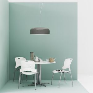 chaise visiteur contemporaine / avec accoudoirs / empilable / à tablette