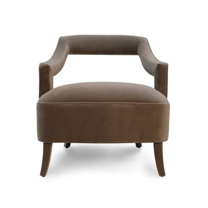 chauffeuse contemporaine / en velours / marron