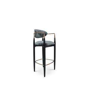 chaise de bar classique / tapissée / avec repose-pieds / avec accoudoirs