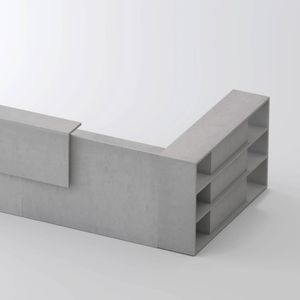 banque d'accueil en bois