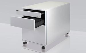 caisson de bureau en métal / à 3 tiroirs / à roulettes