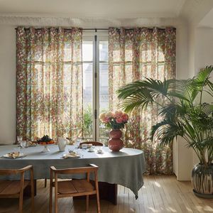 rideau à fleurs