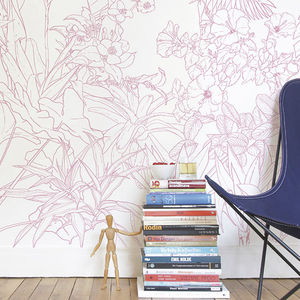 papier peint contemporain / à motif floral / à motif nature / panoramique