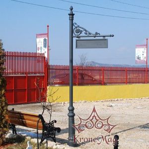 panneau signalétique au sol / en fonte / d'orientation / d'extérieur