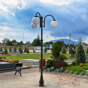 lampadaire urbain / classique / en fonte / aux halogénures métalliques