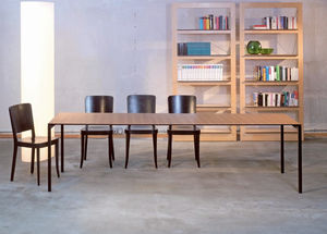 table de travail contemporaine / en bois / rectangulaire / de jardin