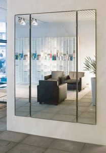 miroir mural / contemporain / rectangulaire / en acier