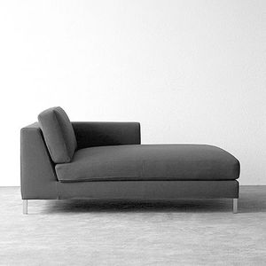 méridienne contemporaine / en tissu / en cuir