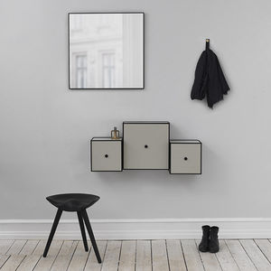 boîte de rangement en acier laqué / en mélaminé