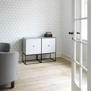 buffet sur pieds hauts / design scandinave / en chêne / en MDF