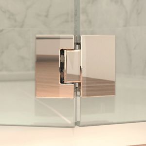 charnière pour porte en verre / en laiton / en acier inoxydable / à deux lames