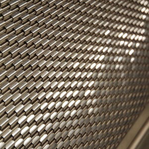 toile métallique tissée en inox / pour agencement intérieur / pour bardage / maillage serré
