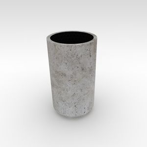 poubelle publique / en béton / avec cendrier intégré / contemporaine