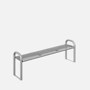 banc public / contemporain / en acier galvanisé / en acier inoxydable