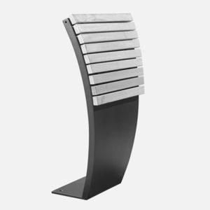 banc assis-debout / public / contemporain / en bois