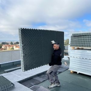 module de stockage d'eau pluviale pour toit